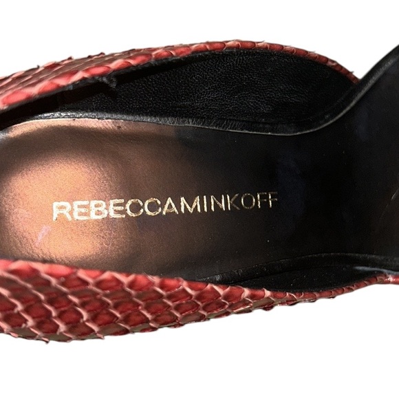 Rebecca Minkoff Paprika Python Leather Snakeskin Brie D’Orsay Heels - 7 - Picture 15 of 16